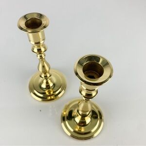 Pair Vintage Baldwin Solid Brass Candlestick Candle Holder Classic Williamsburg